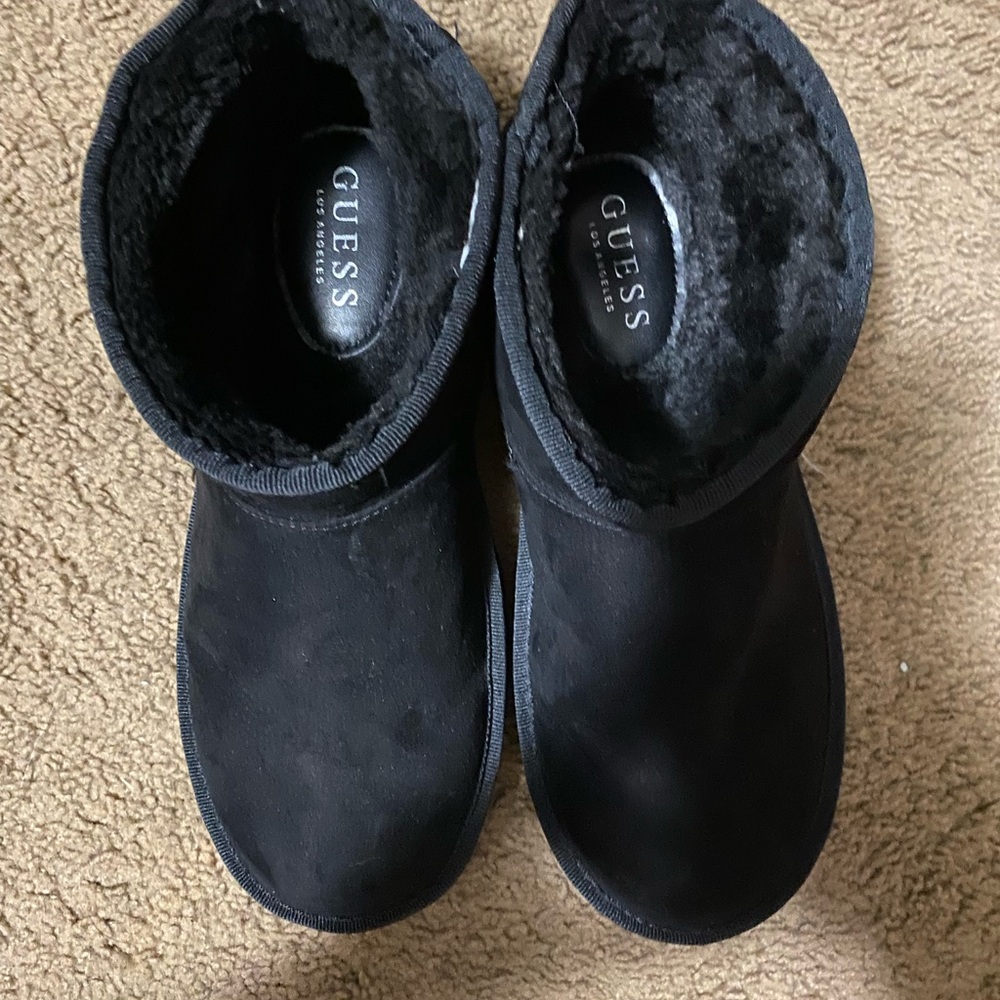 Guess Black Cozy Fur Boots
